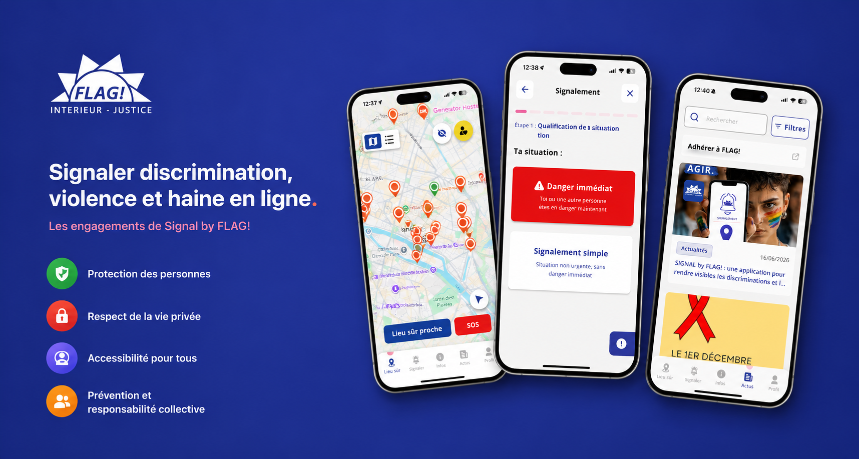 Captures d’écran de l’application Signal by FLAG!